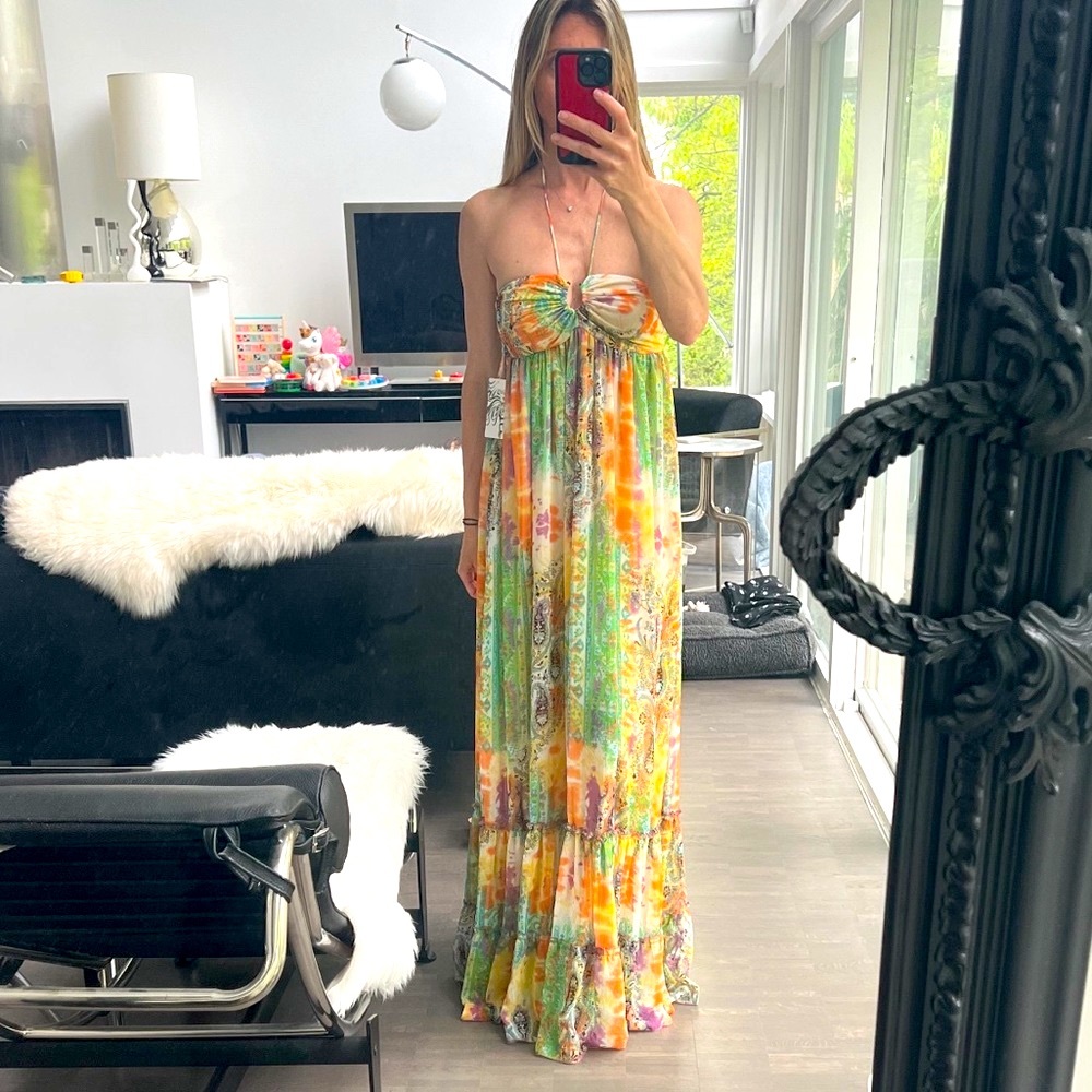 NWT, H&M, Beautiful, flowy, floral paisley, maxi dress.